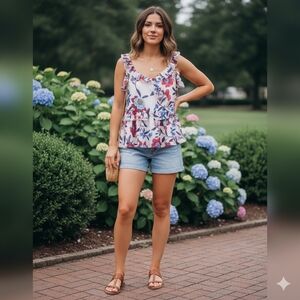 Fench Connection - Floral Ruffle Women Top